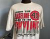 90er Vintage Michael Jordan #45 Chicago Bulls 19. März 1995 Vom Grundlinien-Back-to-the-Skyline-T-Shirt - XL X-GROSS