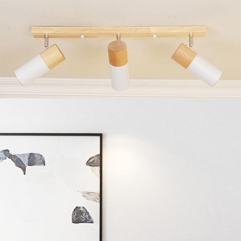 Modern LED Ceiling Light Iron Rotatable 1/3 Head Spotlight For Living Room Study Bedroom Dining Room Indoor Illumination Fixture