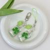 Ins Lucky Grass Bag Pendant Creative Keychain Beautiful Clover Pendant Dried Flower Lucky Phone Chain