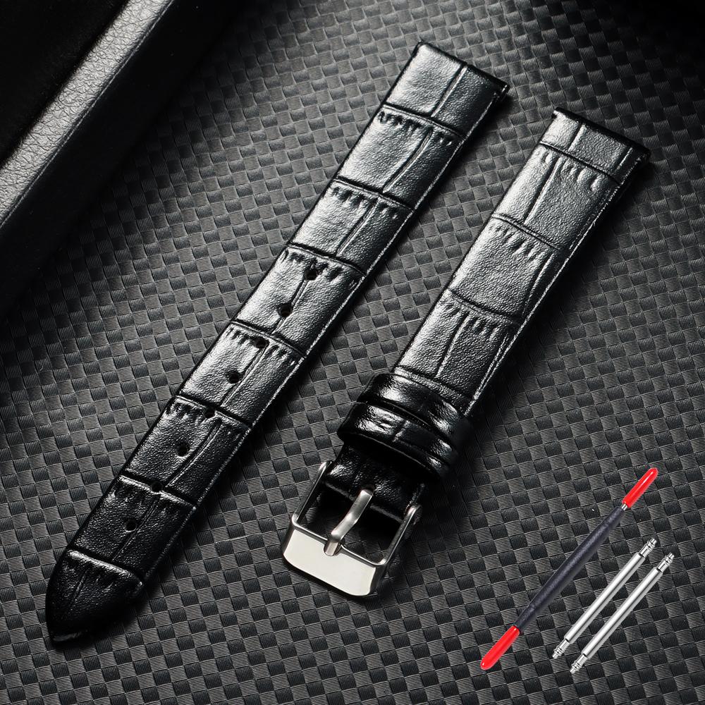 8mm 10mm 12mm 14mm 16mm Echtes Leder Uhrenarmband Bambusmuster Armbänder Damen Ersatz Universelles Armband Schmaler Armbandriemen