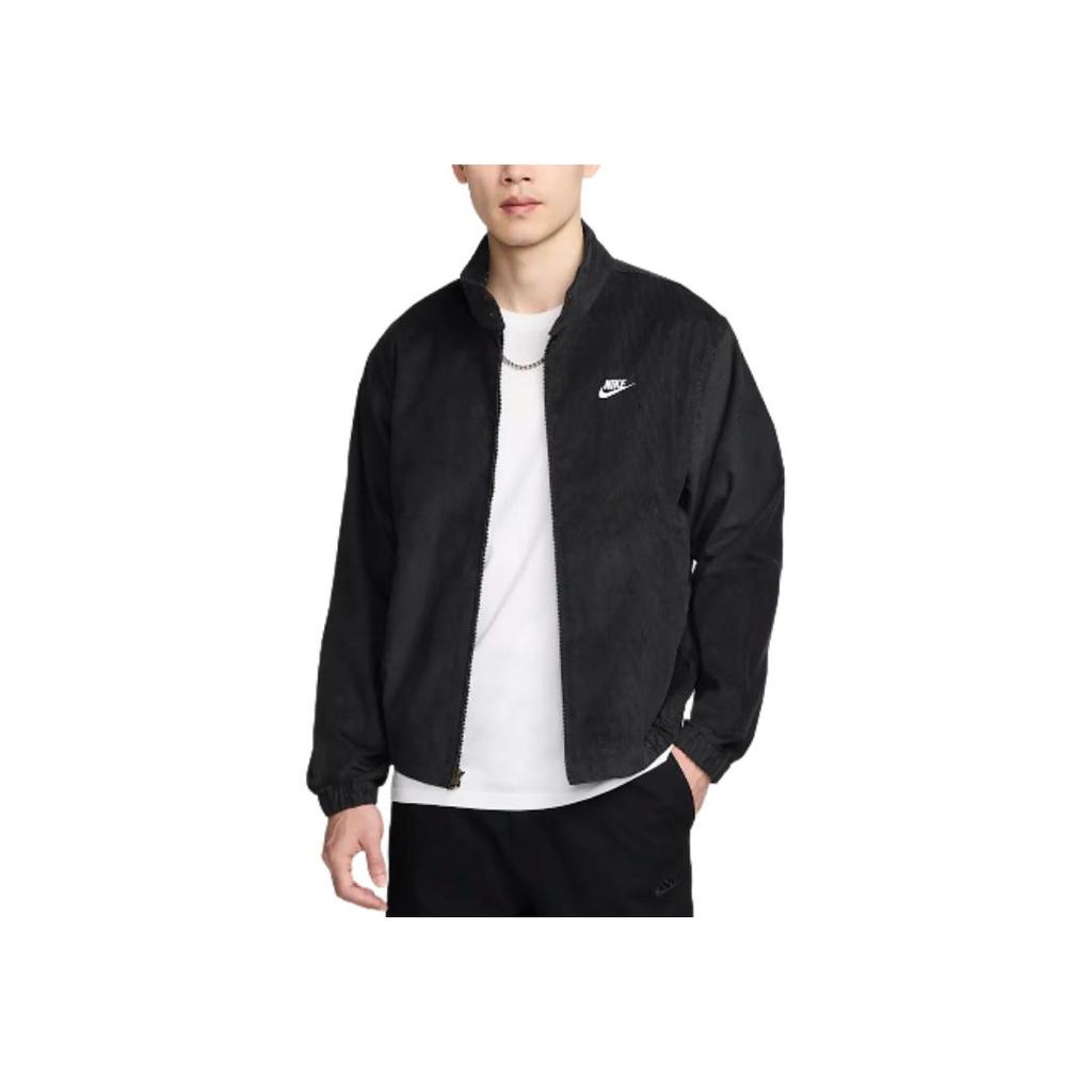 Nike Sportswear Club Stand Collar Fashion Solid Color Zip Jacket Men Jackets Black FZ0632-010