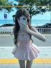 Niche Romantic Sweet Bud Skirt Women's Summer New Beautiful Three-dimensional Small Butterfly Waist Dress Princess Dress