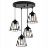 BLACK WIRE HANGING LAMP LOFT LED CHANDELIER