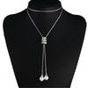 Chic Pull-Out Sweater Necklace for Women: High-End, Versatile, Light Luxury with Tassel & Pearl, Perfect for Autumn/Winter.
