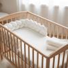 Braided Velvet Cot Bumper 180cm (cream)