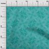 oneOone Cotton Flex Turquoise Green Fabric Running Stitch Floral Quilting Supplies Print Sewing Fabric By The Yard 40 Inch