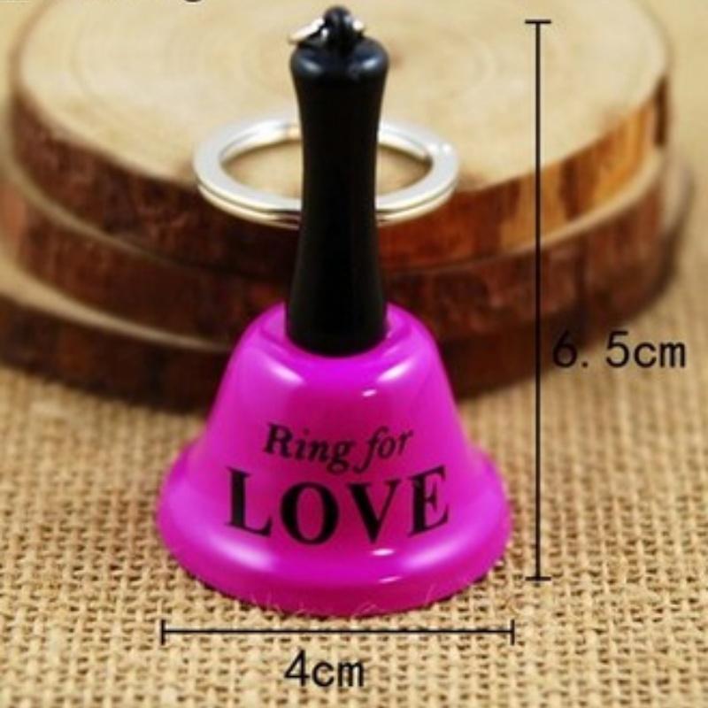 Fun Stress Relieving Bell Metal Keychain Mini Hand Cranked Printing Bell Pet Pendant Children's Toys Kindergarten Rewards Gifts