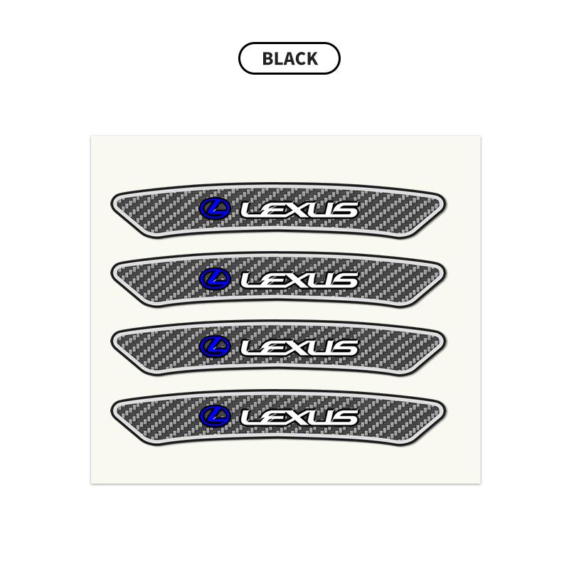 

4pcs/set Car Tire Rims Stickers Wheel Accessories Decals For Lexus F-SPORT ES RX NX LS UX LM LX GX LC RZ IS CT GS RC HS SC TX L