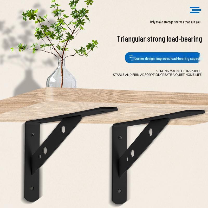 Wall-Mounted Storage Rack with Load-Bearing Support Triangle Bracket
