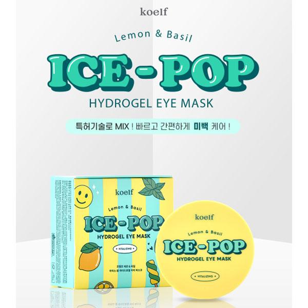 Koelf Zitronen-Basilikum-Eis am Stiel – Hydrogel-Augenpflaster