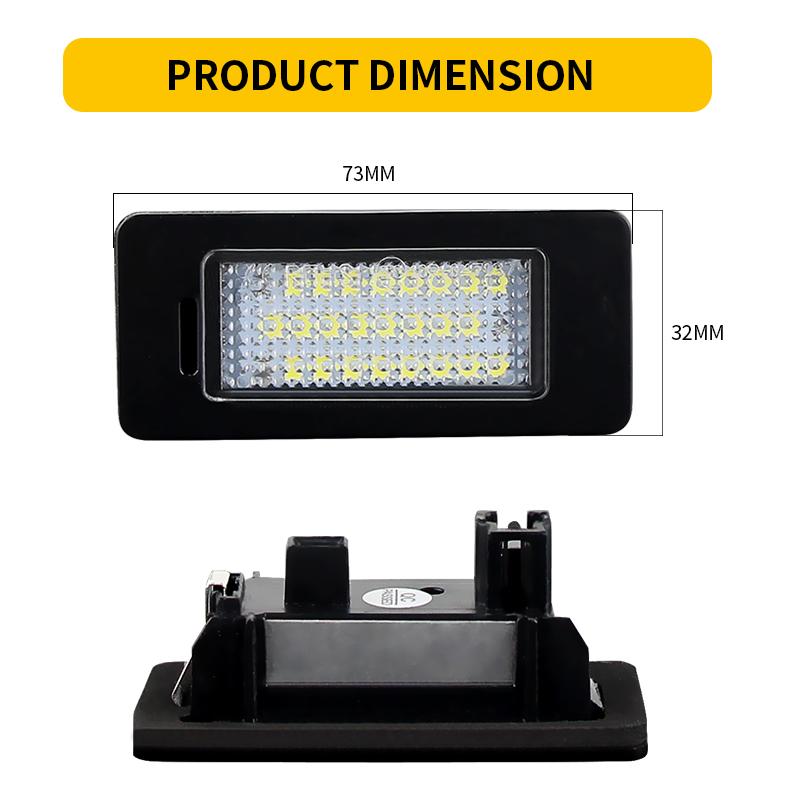 2pcs No Error Canbus Led License Number Plate Lights Bulb For Skoda Octavia 3rd generation 5E/ A7 Combi 5-door estate 2013-2018