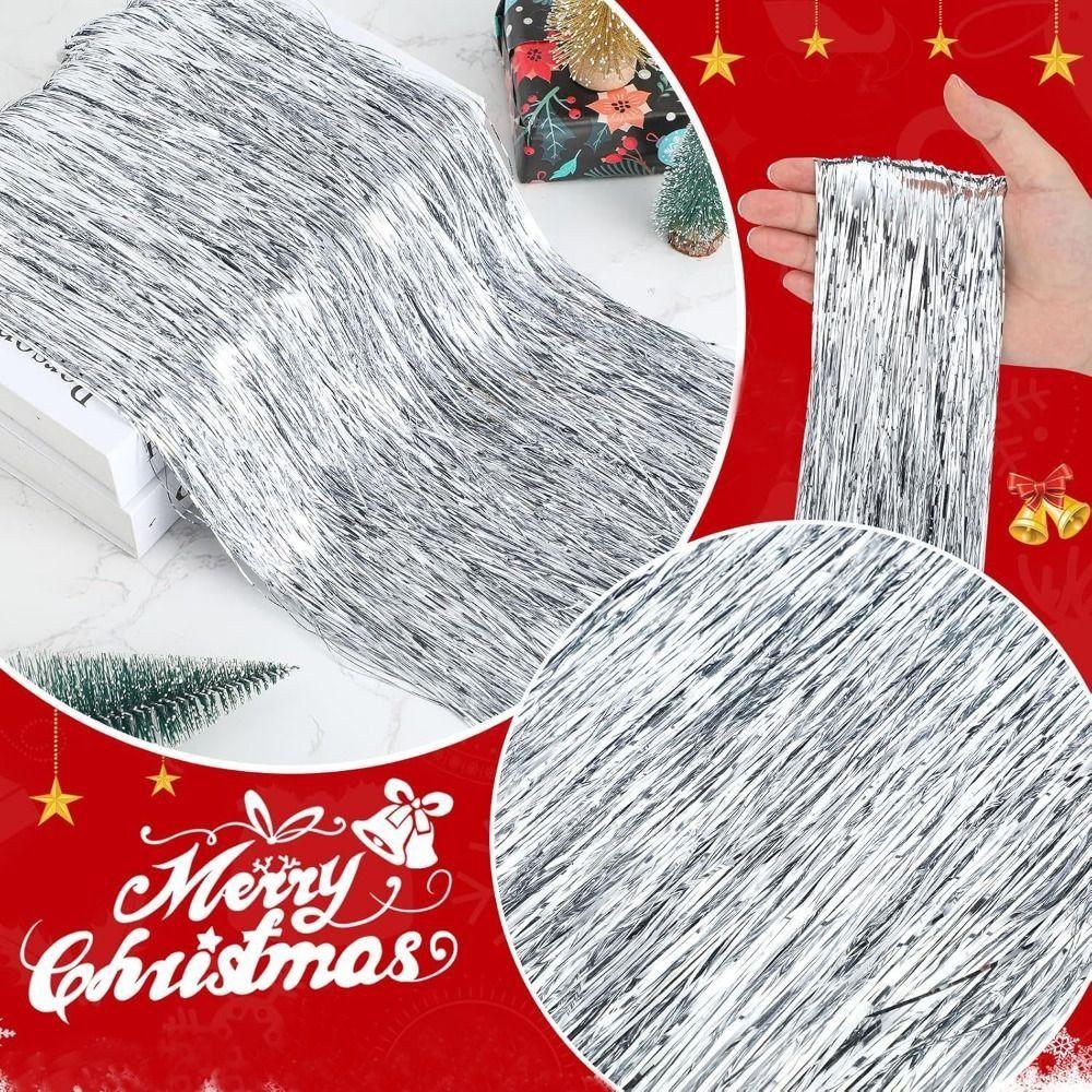 Festivals Decor Tinsel Icicle Strands Christmas Tree Tinsel Icicles  Christmas Decoration Supplies