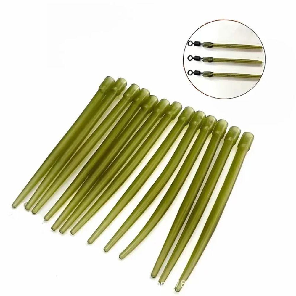 40Pcs/lot Carp Rig Coarse Quick Change Swivels Tail Rubber Cone Anti Tangle Sleeves