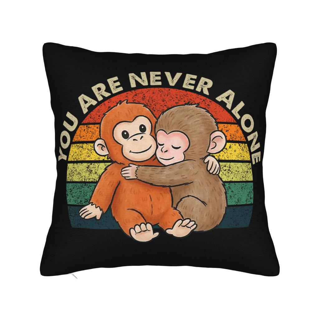 Team Punch Baby Monkey Punch Pillow Cover Novelty Pillow Case For Chair Sofa Home Decor Soft Cushion Cover Gift
