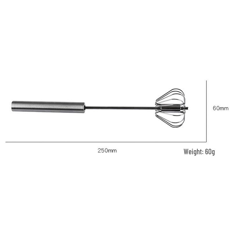 Stainless Steel Semi-Automatic Handheld Egg Beater and Frother
