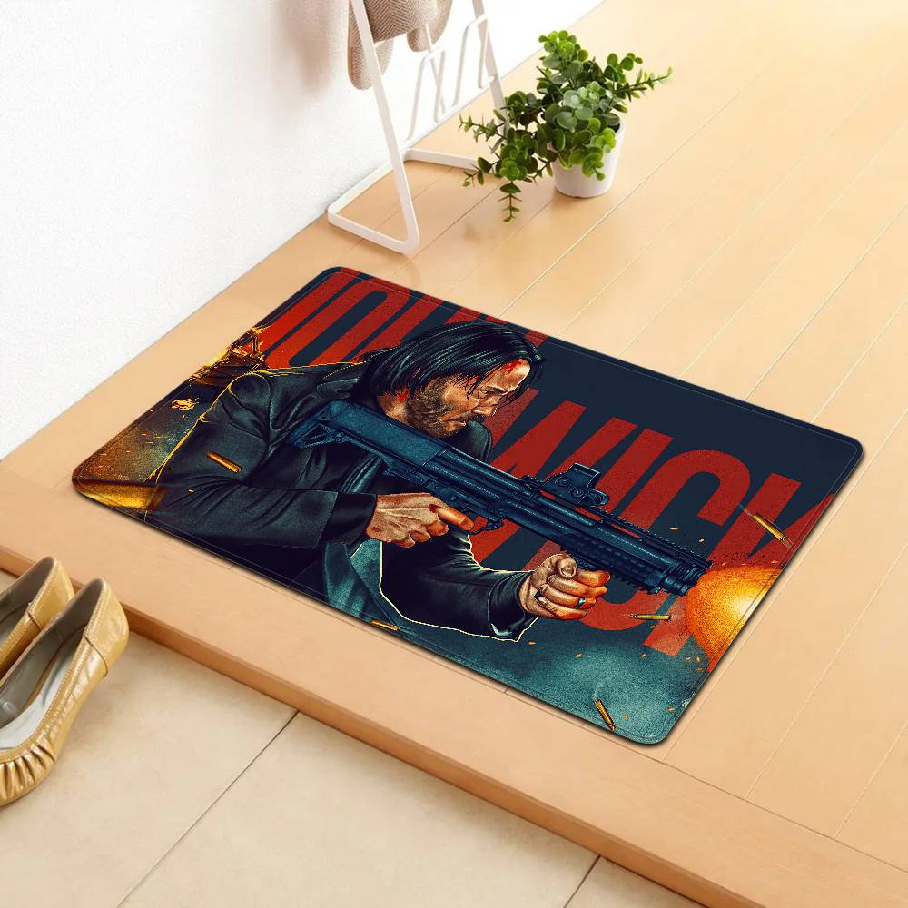 Movie John Wick Bathroom Mat Kids Room Bedroom Decoration Balcony Anti-Slip Doormat Living Room Welcome Rug
