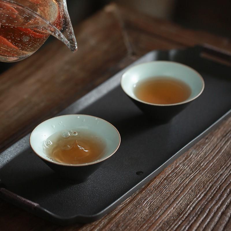 Black Pottery Ceramic Tea Cup Kung Fu Tea Set Small Tea Bowl