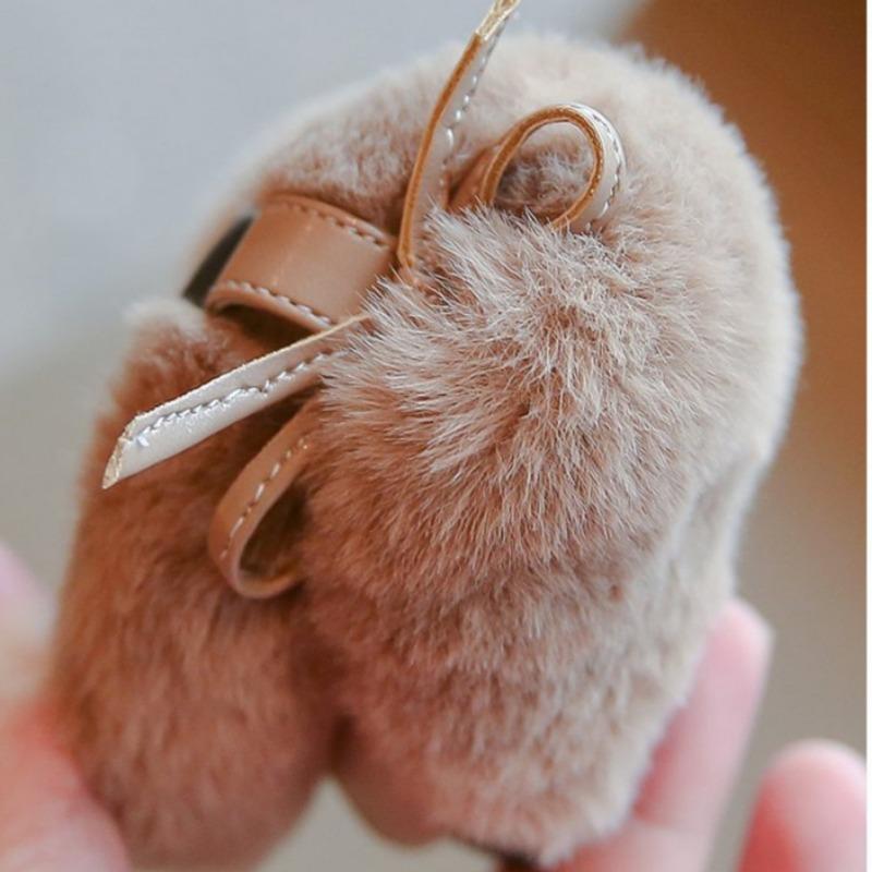Girls' Plush Warm Fur Shoes Fashionable and Stylish Princess Shoes Korean Style All-match Moccasins