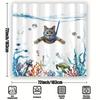 Shower Curtain: Adorable Cat Scuba Diving with Tropical Sea Life for a Fun and Whimsical Bathroom Decor