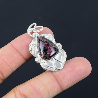 Freundschaftstag Angebot Herzchakra Rhodonit Stein Neuer Anhänger 925 Sterlingsilber