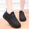 Women's Winter New Low Top Flat sole Cotton Shoes Soft Sole Non Slip Waterproof Plush Warm Slip On Round Toe Elderly Snow Boots