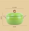 Double Ear Stew Pot,Large Capacity Non-Stick Cooking Pot, 8L, Fine Iron,  Home Health Pot, Apple, New