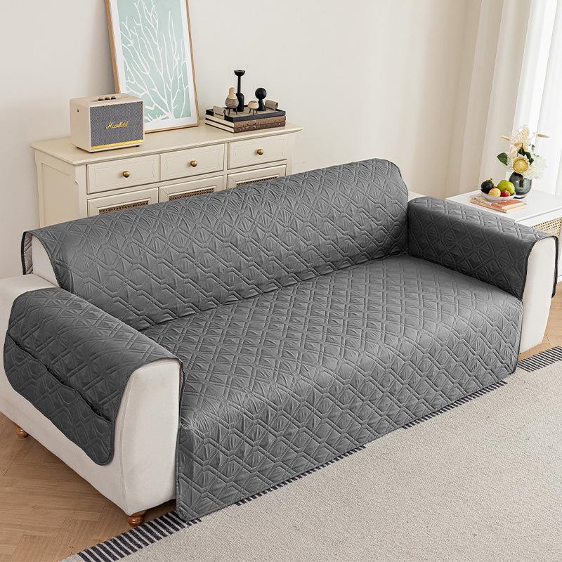 Waterproof and Anti Slip Sofa Cover Cloth Household Sofa Cushion All Season Universal One-piece Sofa Towel Easy To Maintain 2 Seat серый 9000₽