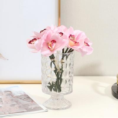 4 Bundles Artificial Phalaenopsis Flower Real Touch Large Fake Orchids Flowers Stem for Vase Home Wedding Party Decor