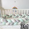 1M/2M/3M/4M  Baby Crib Bumper Protector Bed Braid Knot Cushion for Infant Kids Shares Toddler Baby Bed Bumpers in Crib Newborn