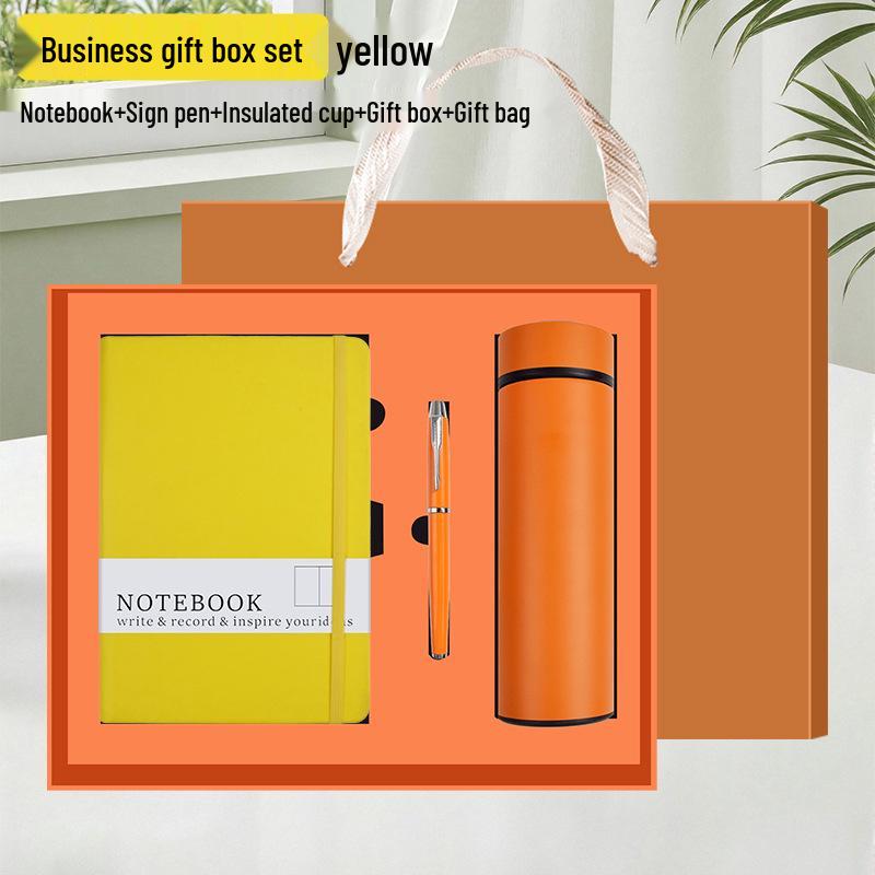 High-End Business Gift Set: Notebook & Insulated Cup Memento for Client Events