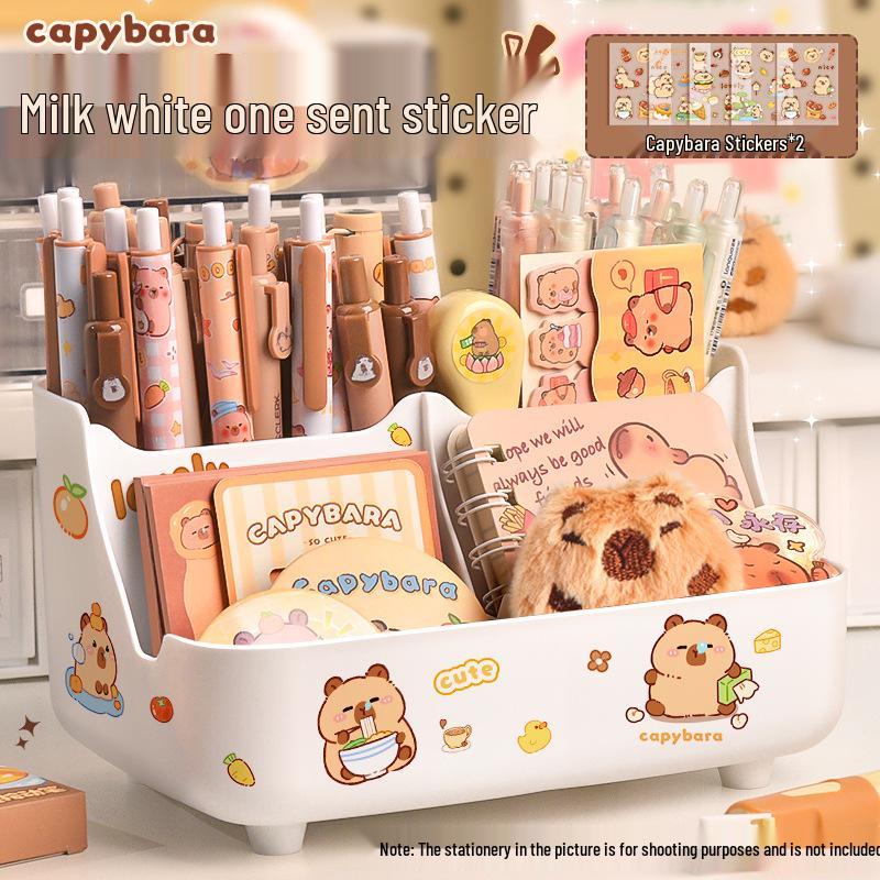 

Large Capacity Capybara Pen Holder for Kids & Students - Stylish Desk Organizer for Boys & Girls Standard