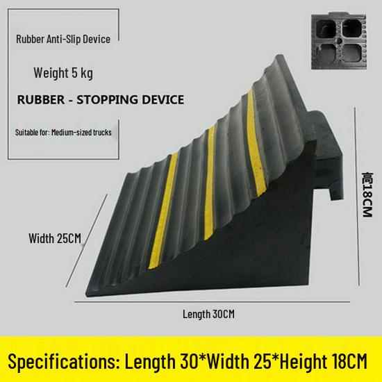 Rubber Anti-Slip Wheel Chocks - Portable Triangular Stoppers for Cars