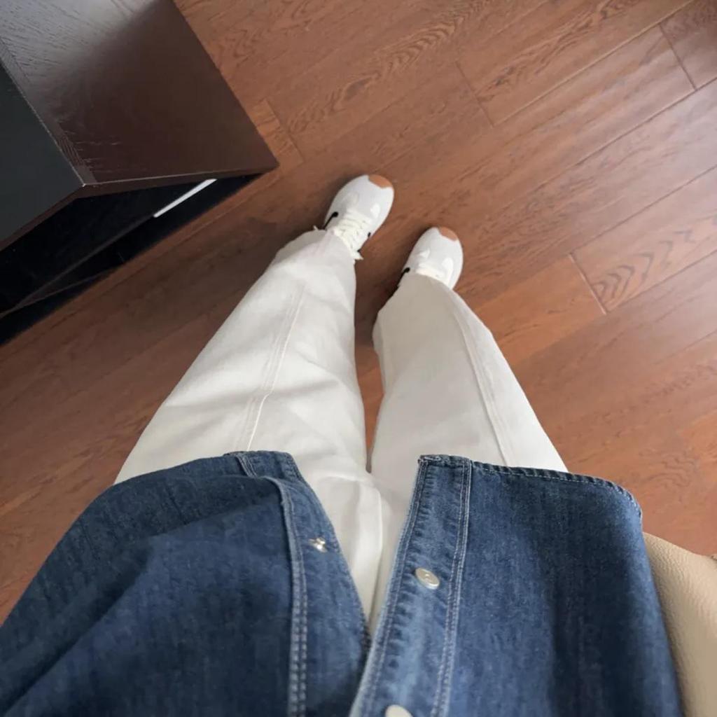 Women’s Slim-Fit Wide-Leg Cropped Pants - Lyocell Cotton, Hip-Covering, Korean Spring Style