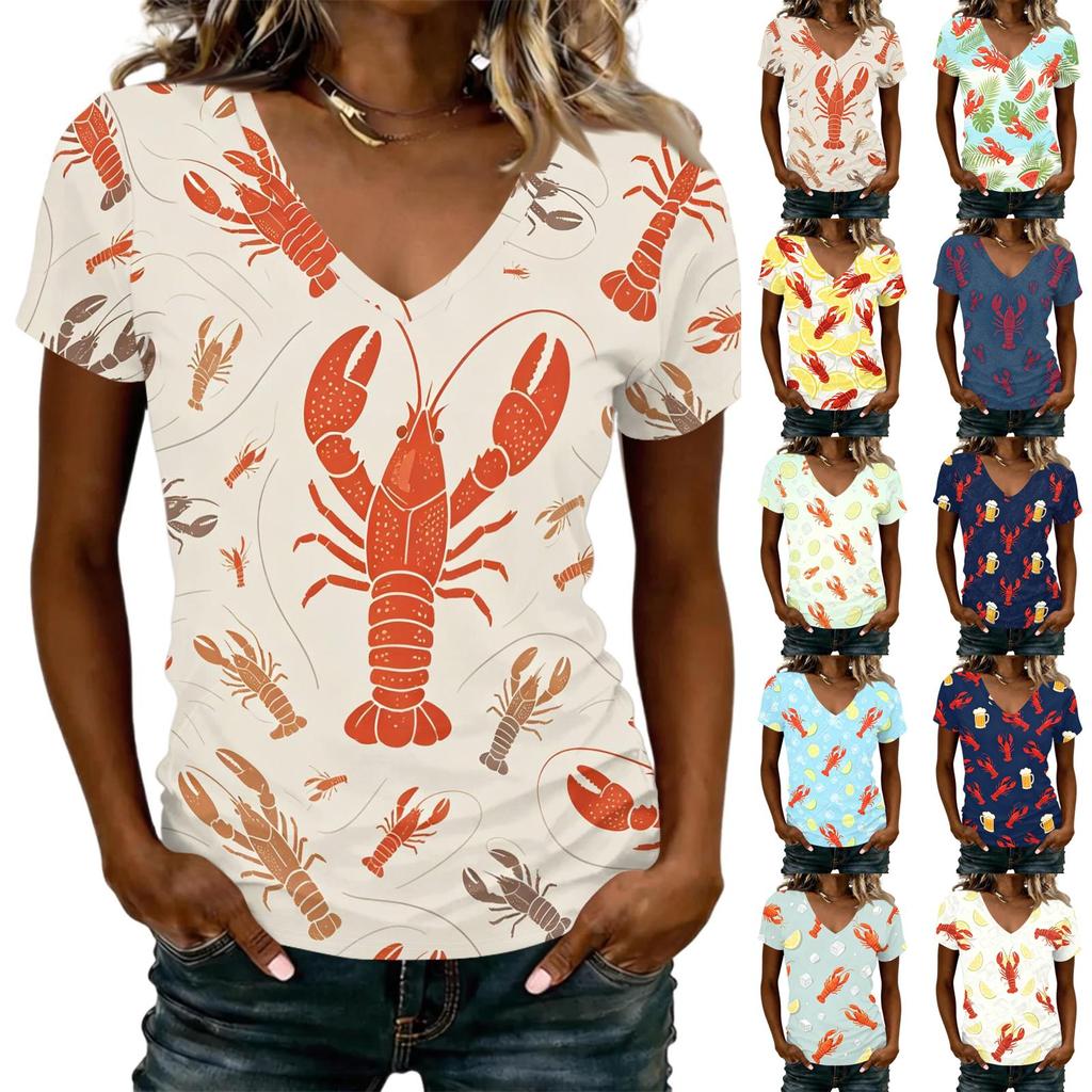 Women's Casual Print Top Blouse for Summer Everyday Wear