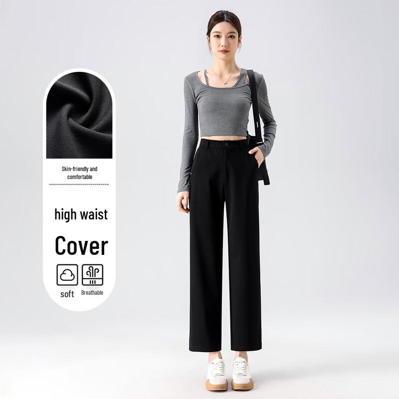

Women s High-Waist Slim Straight Commuter Cigarette Pants M