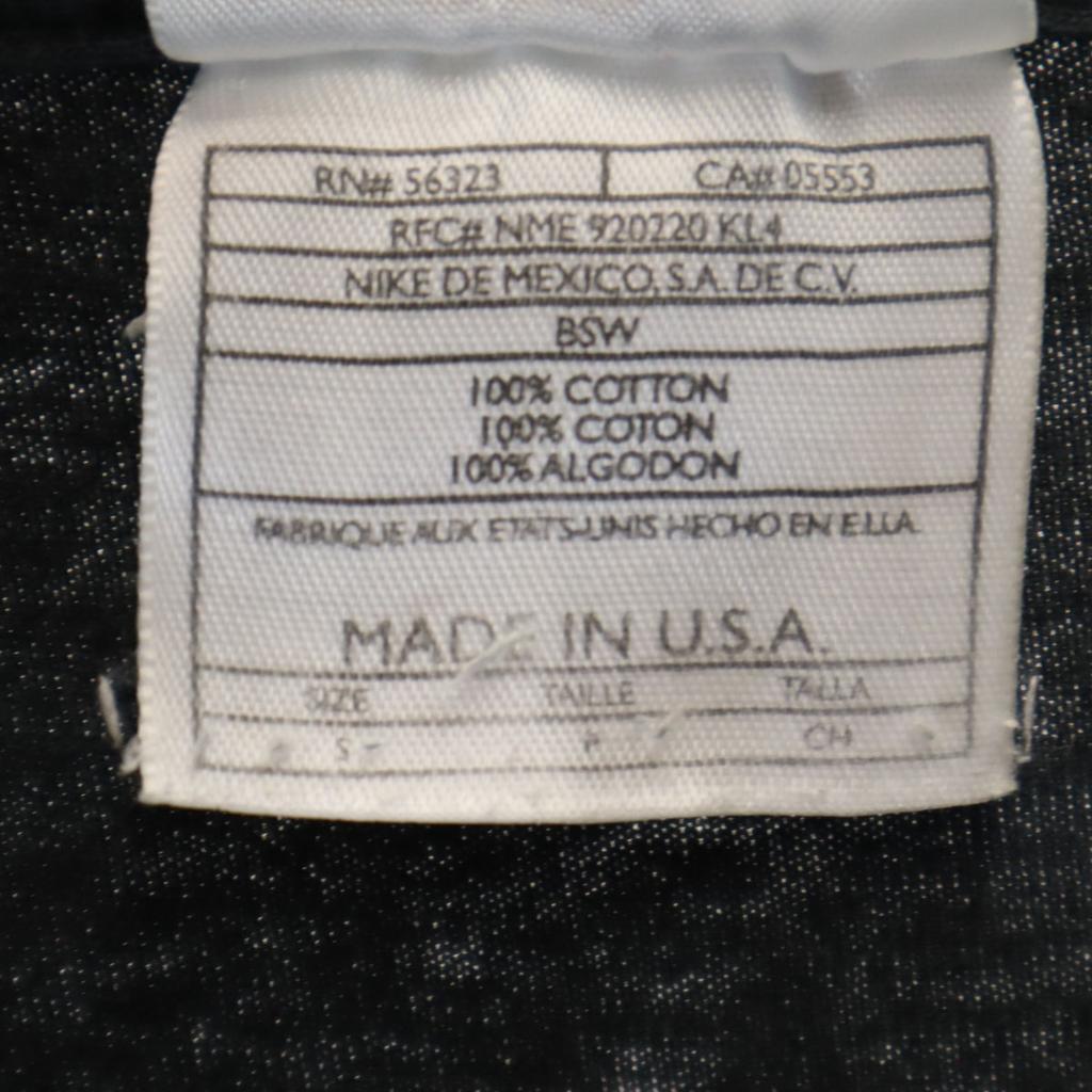 Nike 90s Made In USA Old White Tag Short Sleeve T-shirt S Black Men's Used