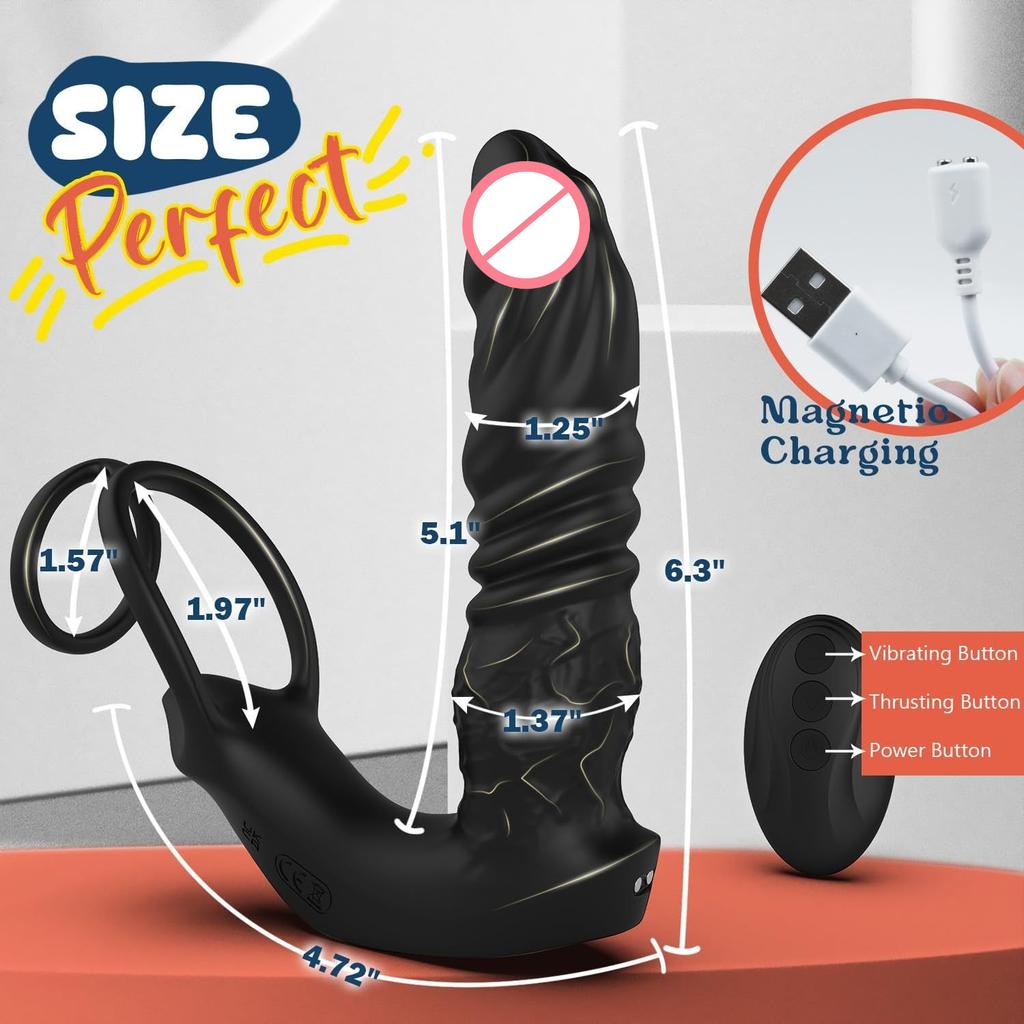 APP+remote Control Telescopic Vibration Anal Plug Male Prostate Massager Couple Supplies Lock Sperm Ring Delay Ejaculation