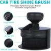 IPELY Tire Shine Brush, Tire Dressing Brush With Storage Base, High Density Bristles Tire Shine Applicator Brush For Auto Detailing