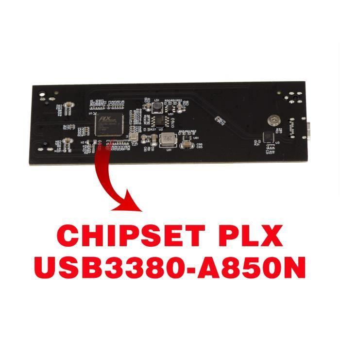 Boitier USB pour SSD - MACBOOK - PCIe - USB 3.0/3.1 - Compatible MacBook Air/Retina - Noir