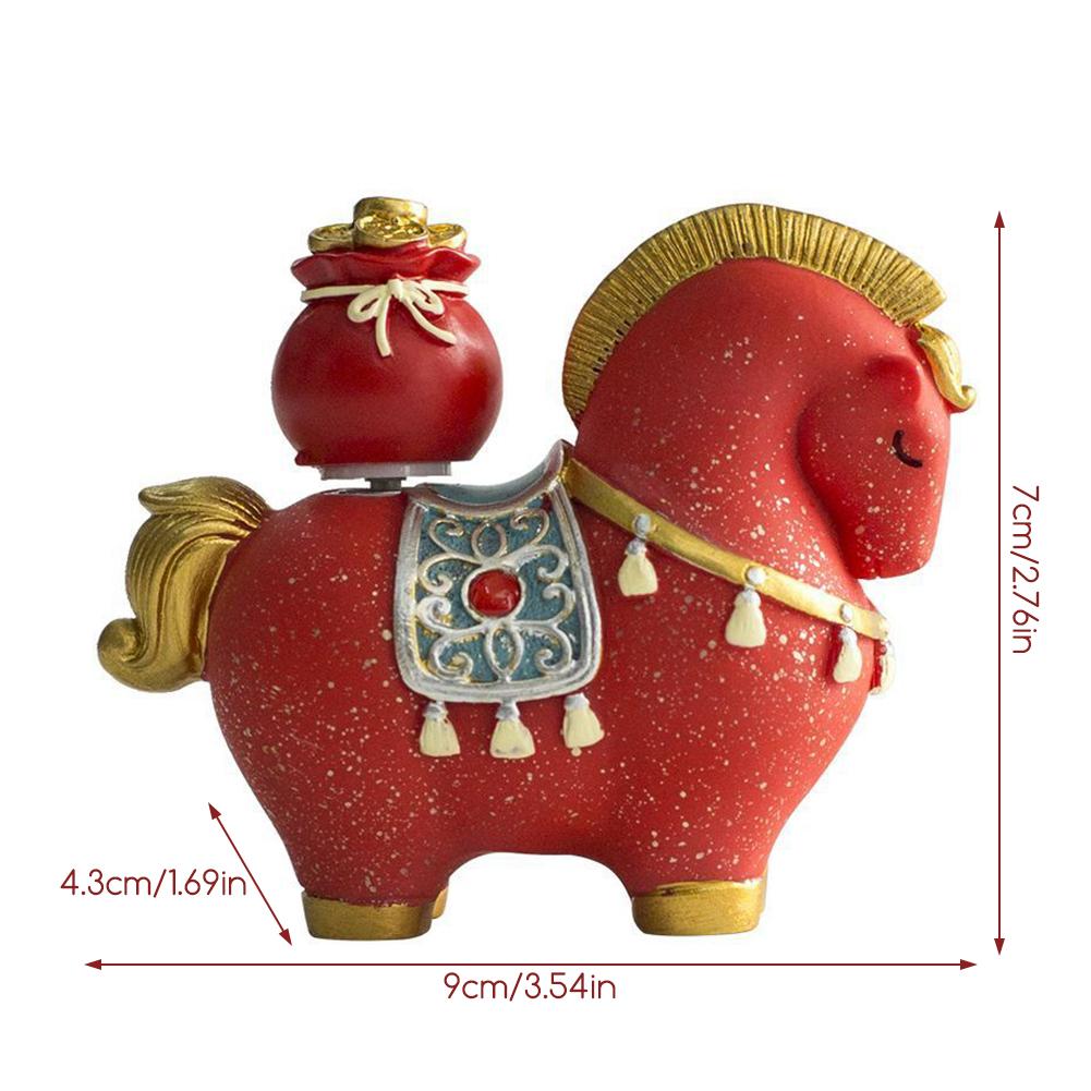 2026 Horse Figurine Feng-Shui Decor Novelty Collectible Exquisite Art Luck Tea Ceremony Table Ornament Symbolizes Success