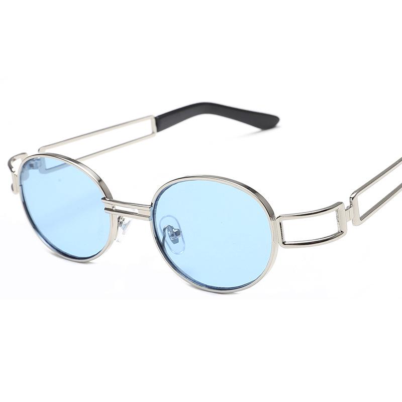 Vintage Oval Sunglasses for Men UV400 Protection Outdoor Driving Mountaineering Sun Glasses Retro Style