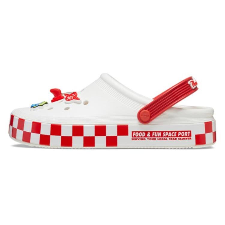 Crocs Toy Story Pizza Planet Off Court Clogs White Red Men s 209816-100 EU 39-40