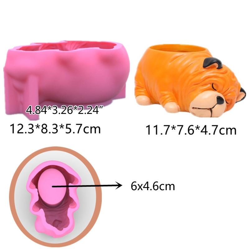 

3D Animal Flower Pot Silicone Mold Succulent Planter Concrete Mold Frogs Concrete Cement Mold for DIY Pen Holder Home Decoration