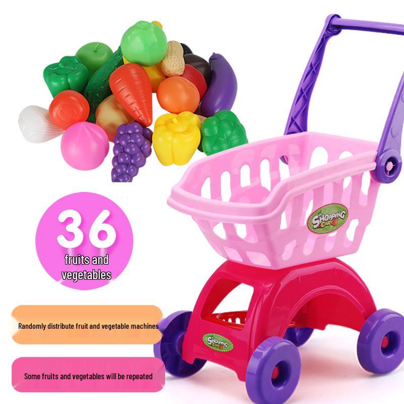 Kids' Shopping Cart Toy Set with Fruit Cutting (Multiple Sizes)