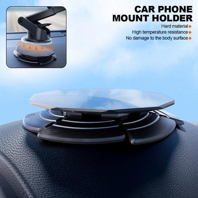 Soporte para Teléfono de Coche Base con Ventosa Almohadilla Adhesiva Antideslizante Disco para Salpicadero Accesorio de Montaje para Salpicadero