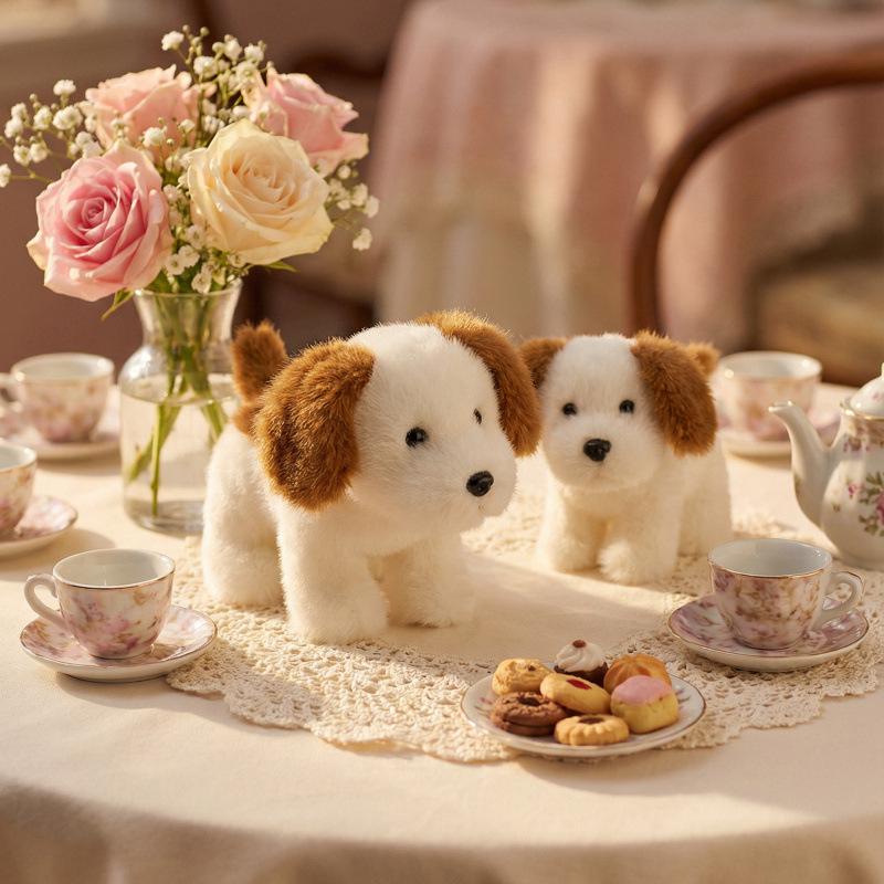 Adorable Milk Candy Dog Plush Toy - Cute Simulation Dog Doll for Kids' Birthdays