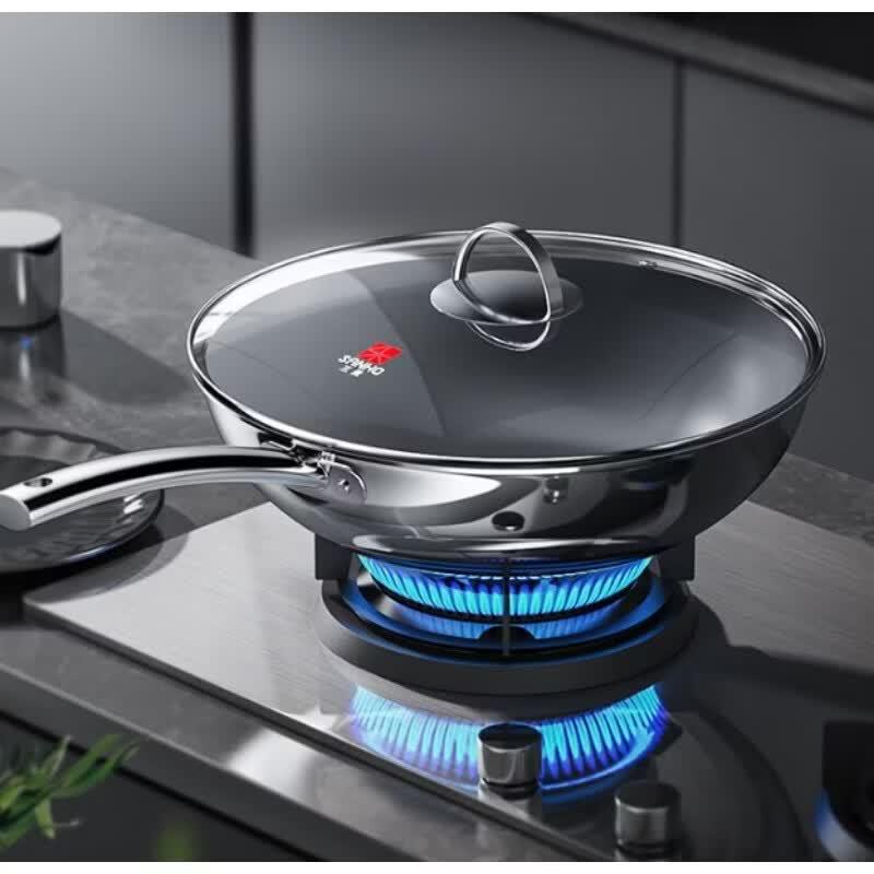 Sanhe Non-Coated Enamel Wok (30cm)