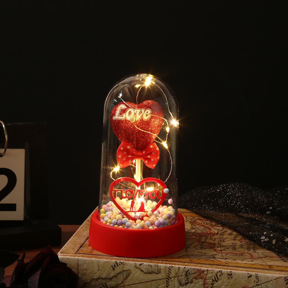 Preserved Flower Heart Balloon Gift Box for Best Friend or Girlfriend - Indoor Decoration & Birthday Ornament