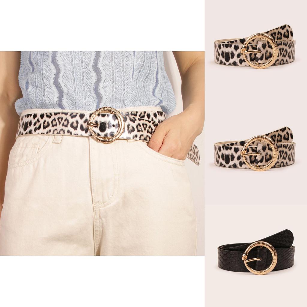Animal Pattern Fashion Belt For Women With Alloy Clasp Suitable For Office And Casual Looks