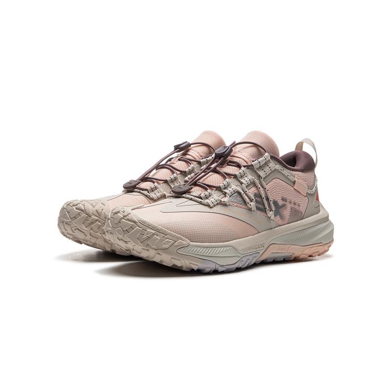Li Ning Comfortable Versatile Non-Slip Wear-Resistant Mid-Top Outdoor Shoes Kids Shoes Peach Pink YKEU006-2